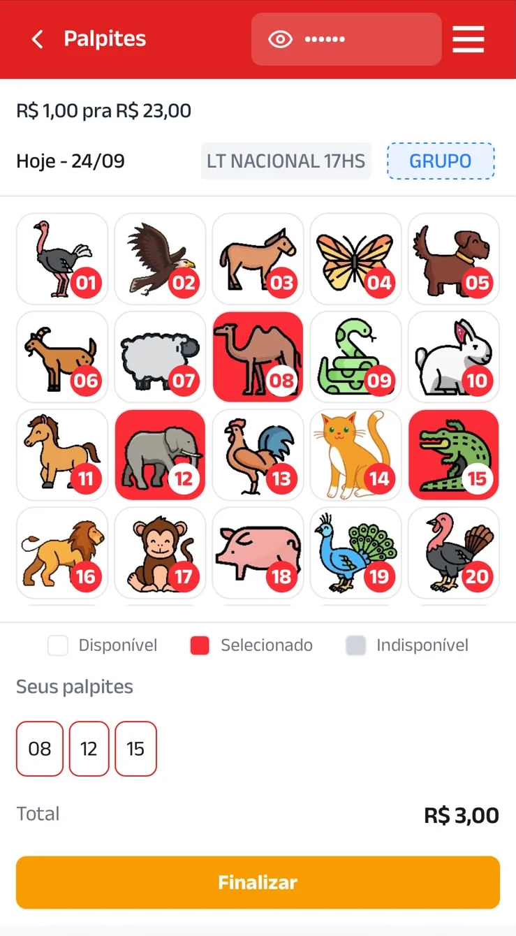 Loteria Instantânea — tela 3
